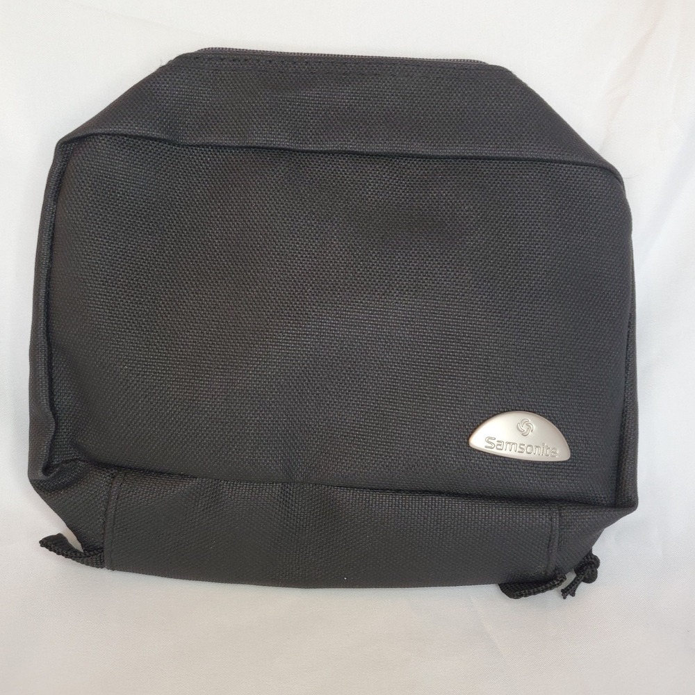 Samsonite Hanging Toiletry Travel Bag Case Pouch Zippered Black